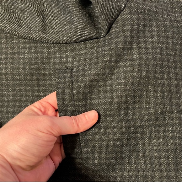 Express photographer fitted men’s wool blend fine plaid twill blazer EUC - Picture 8 of 13